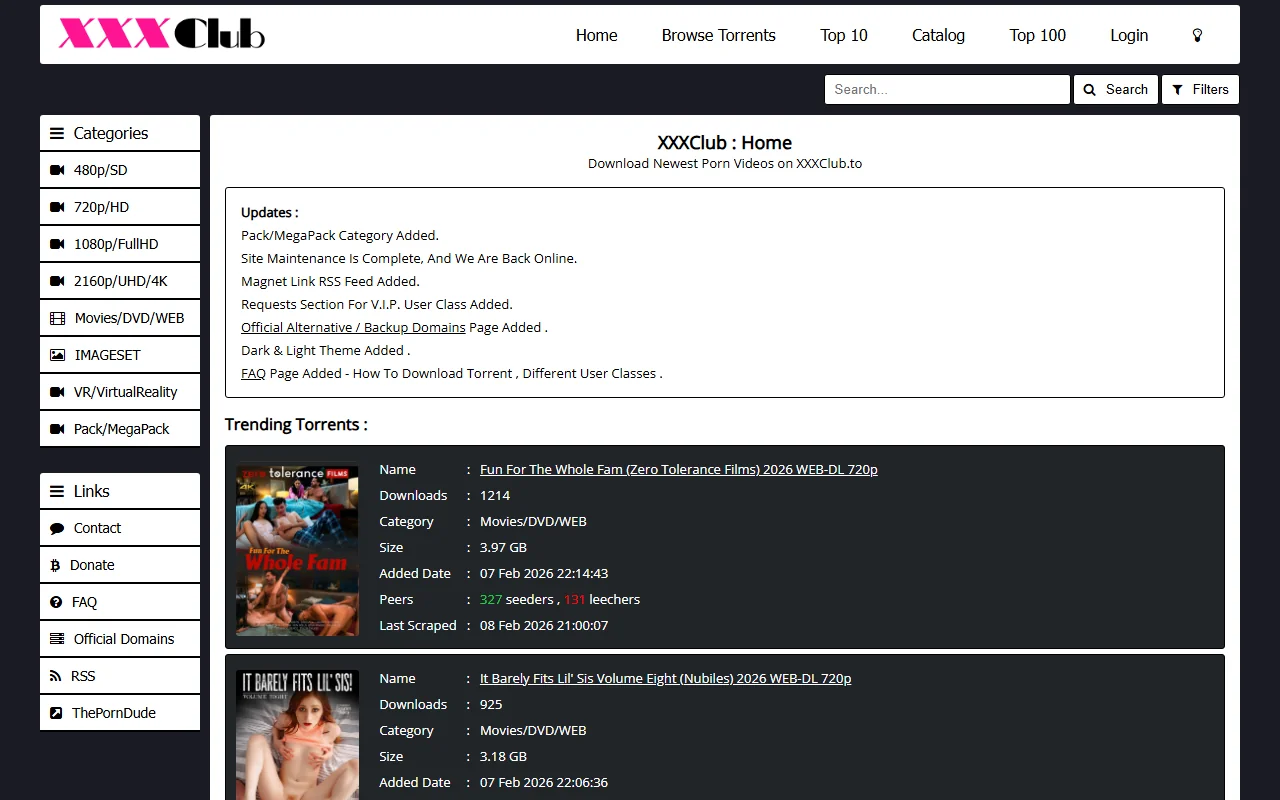Screenshot: Xxxclub Screenshot of Xxxclub